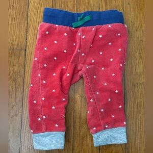 Baby Boden Red Pants with Star Design